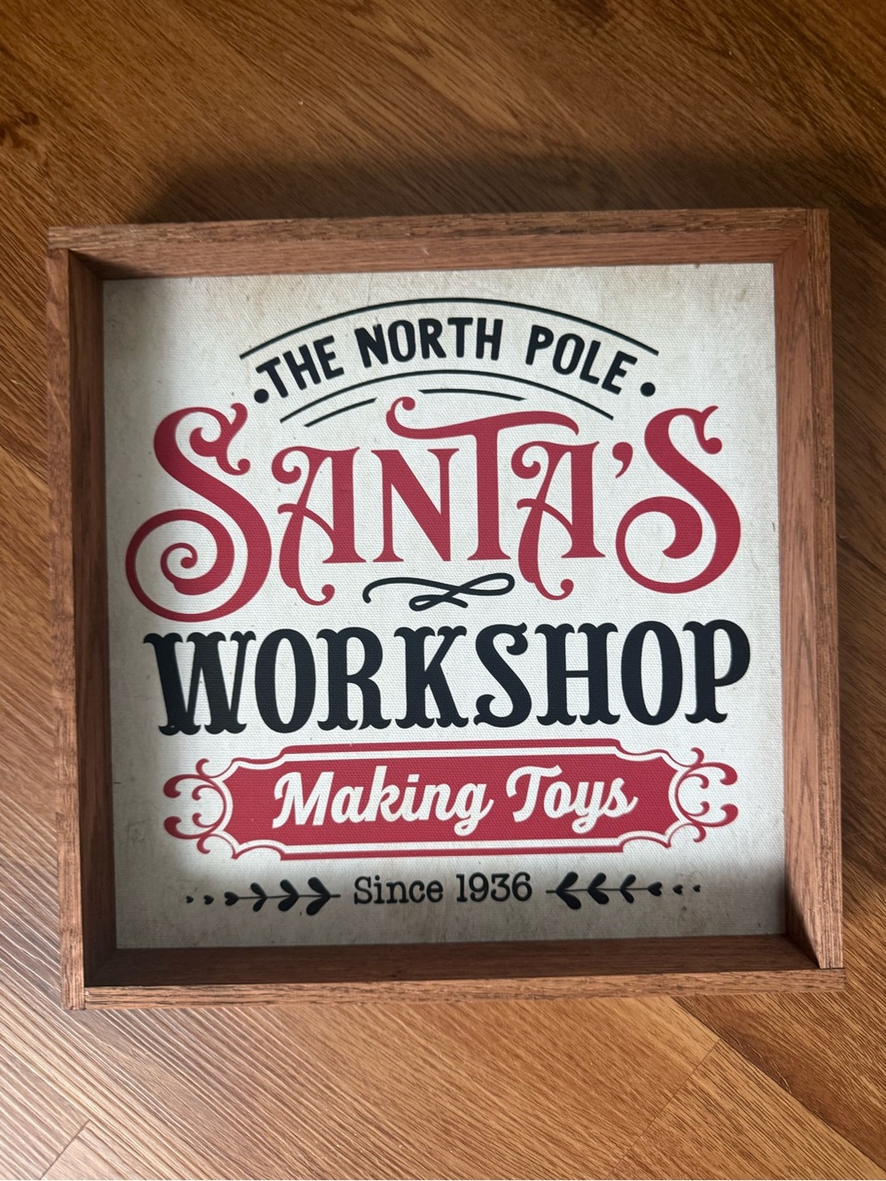 Santas Workshop Wooden Sign